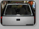 Some hatch type back glass installations such as the GM vehicle pictured to your right have an inner skeleton that fills with broken tempered glass fragments